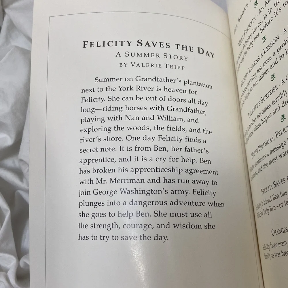 📚The American Girls Collection: Felicity Saves the Day, a Summer Story, Book 5. - Picture 7 of 16